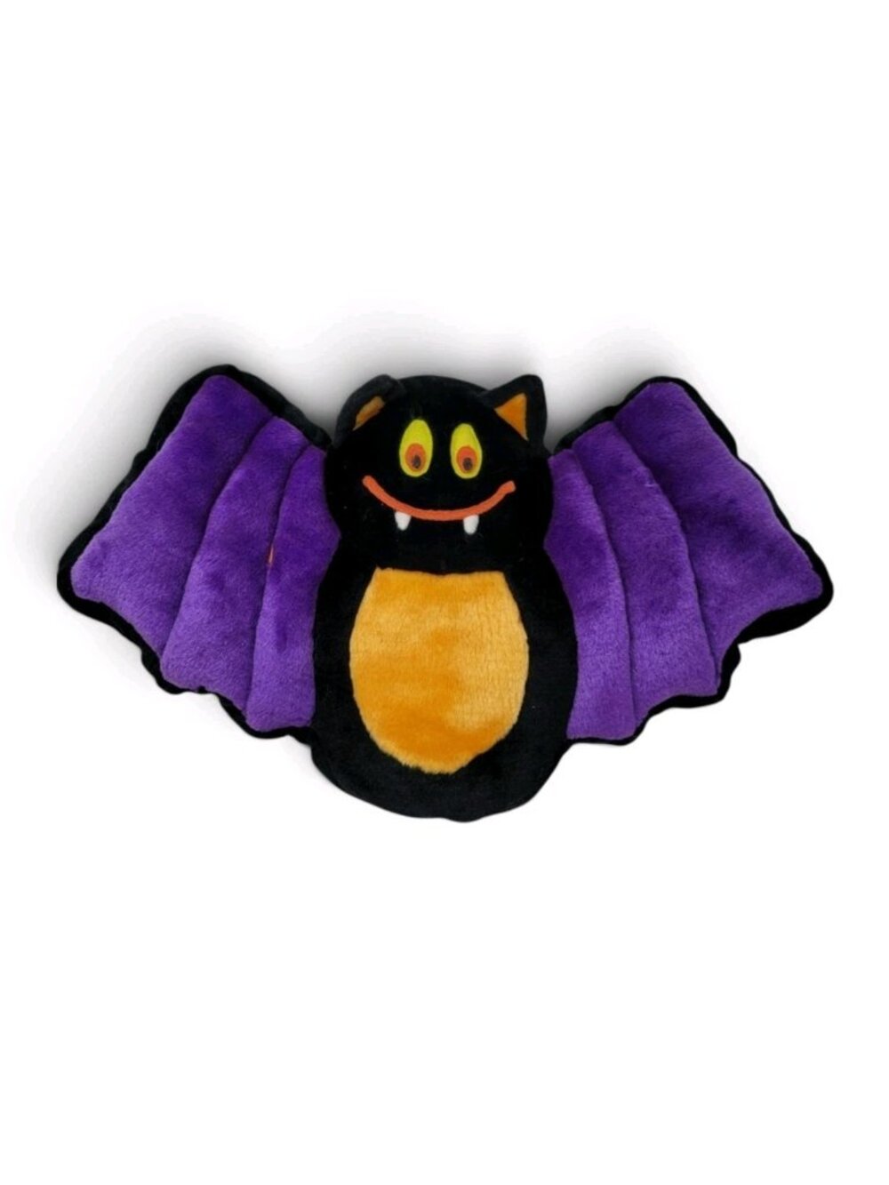 Vintage 90s Bat Pillow Fuzzy Cartoon Halloween 20" Stuffed Animal Throw Alt